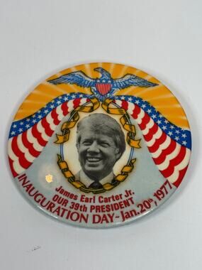 Inauguration Day 1/20/77 39th US President James Earl Carter, Jr. Pin 3.5"D